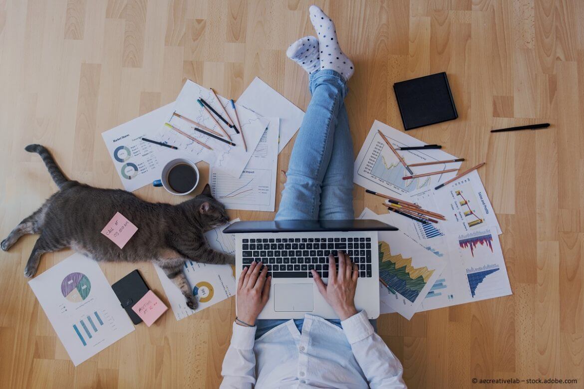Home Office Büro - arbeiten von Zuhause aus